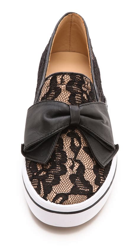 Kate spade new york Delise Bow Slip On Sneakers Blackblack in Black | Lyst