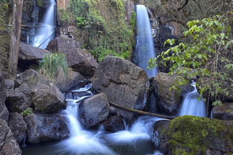 South Africa, Mpumalanga, Long exposure of waterfall in Blyde River ...