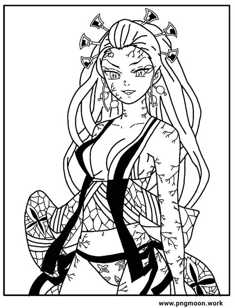 Daki Coloring Pages, Demon Slayer in 2022 | Coloring pages, Slayer, Demon