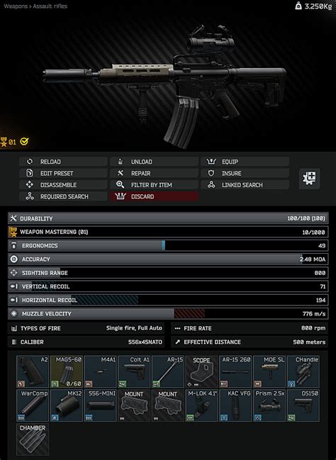 Gunsmith Part 4 guide Escape from Tarkov M4A1 parts — Escorenews