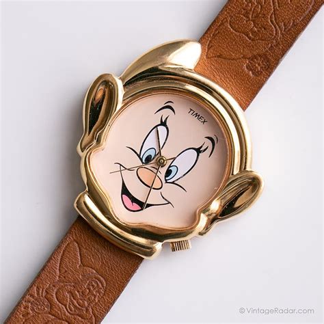 Vintage Gold-tone Disney Watch | Snow White and The Seven Dwarfs Watch ...