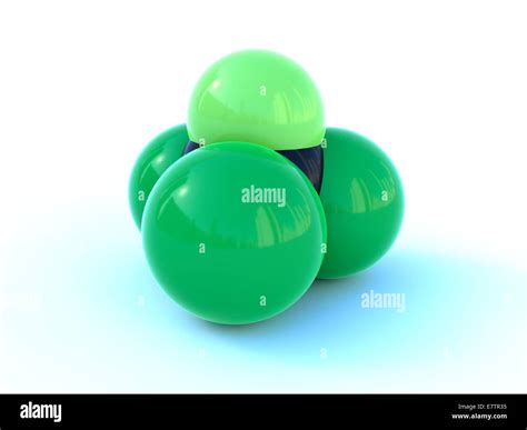 Molecular structure of freon 11, computer artwork Stock Photo - Alamy