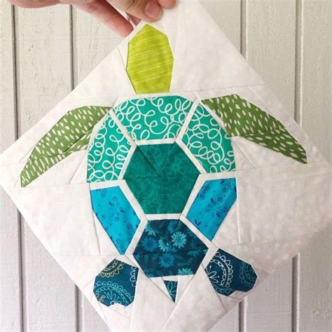 Turtle 2.0 Foundation Paper Piecing Pattern Swimming Hawaii Tropical Animal - Etsy | Turtle ...