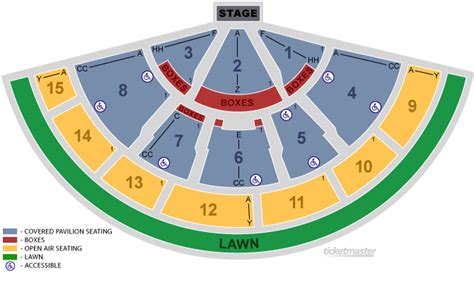 Xfinity Center, Mansfield MA - Seating Chart View