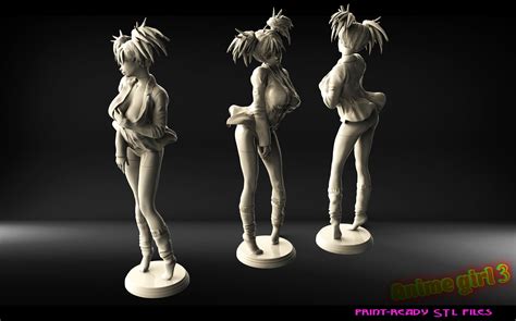 Free Anime 3d Print Files : 3d Anime Model Models Girl Print Stl Printing Figurines Miniatures ...