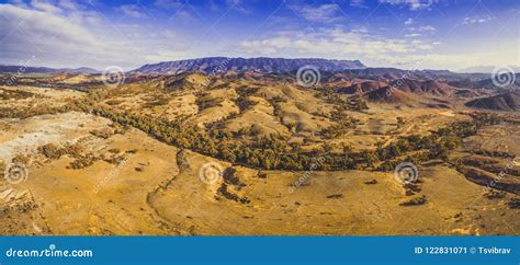 Scenic Aerial Panorama of Flinders Ranges. Stock Image - Image of ...