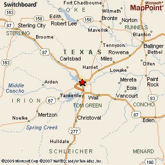 San Angelo, Texas Area Map & More