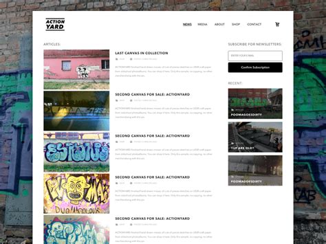 Graffiti Website Template Sketch Resource - Sketch UI Kits - Download ...