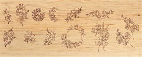 Laser Engraving Flowers Templates Free Vector cdr Download - 3axis.co