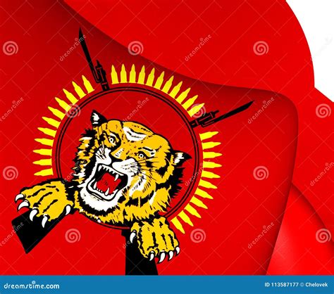 Flag of Tamil Eelam stock illustration. Illustration of tamil - 113587177