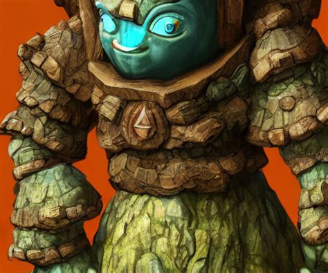 ArtStation - clay Golem natural enchanted forest | Artworks