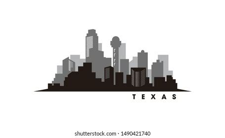 Austin Texas Skyline Landmarks Silhouette Vector Stock Vector (Royalty ...