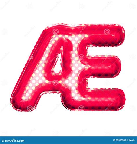 Balloon Letter AE Ligature 3D Golden Foil Realistic Alphabet Stock Photography | CartoonDealer ...