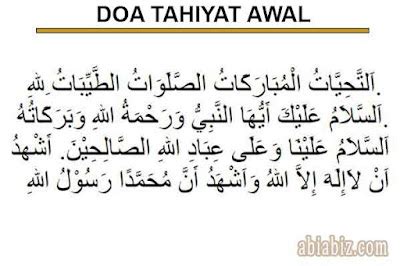 Doa Tahiyat Awal dan Akhir Sesuai Sunnah dalam Sholat - Abiabiz