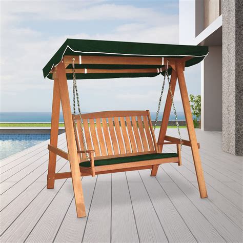 Buy Tropicana 6ft 2 Seat Wooden Garden Swing Chair Seat With Canopy ...