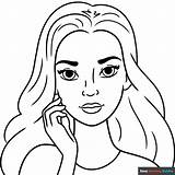 Cartoon Girl Coloring Page Easy Drawing Guides – Postgray sketch template