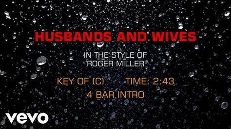 Roger Miller - Husbands And Wives (Karaoke) - YouTube