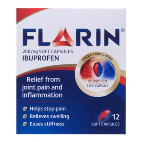 Flarin Joint & Muscular Pain Relief - 200mg - 12 Soft Capsules – Vision ...