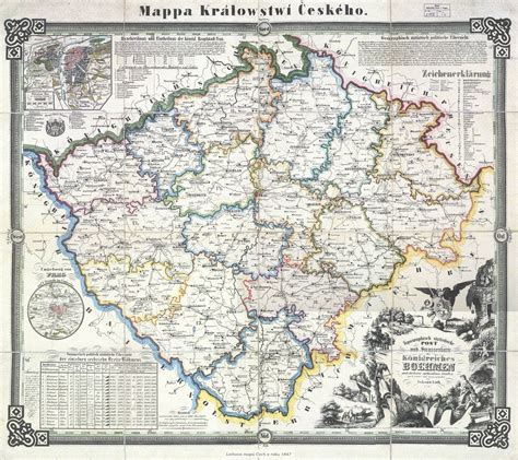 Map : Kingdom of Bohemia, 1847 - Infographic.tv - Number one ...