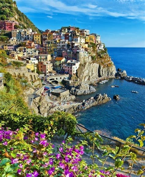 One of the five villages of Cinque Terre on the Italian Riviera ...