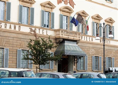 Florence, Italy - 13 July 2019: Exterior of Luxury Five-star Grand ...