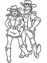 Cowboy Dance sketch template