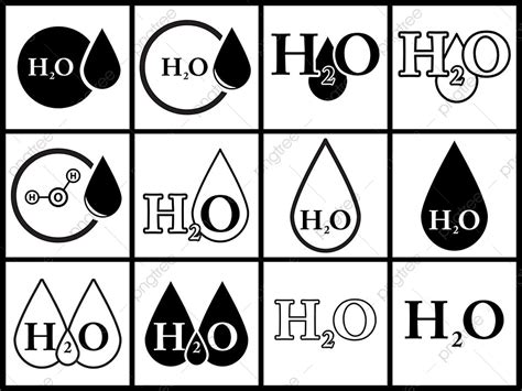 H2o Vector PNG Images, H2o Icon Water Symbol Design, Dew, Pictogram, Black PNG Image For Free ...