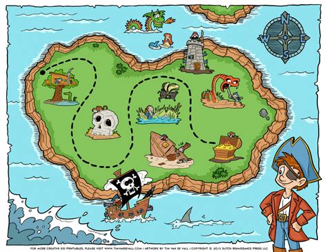 Printable Maps For Kids Genuine Pirate Treasure Map To Print With Pirate Treasure Map Printable ...