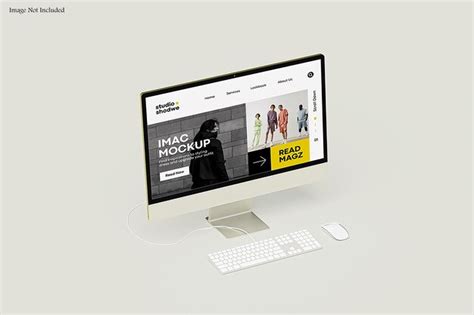 Premium PSD | Desktop mockup front view