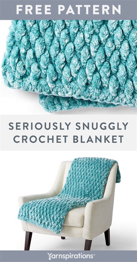 Free Bernat Seriously Snuggly Crochet Blanket Pattern | Yarnspirations ...