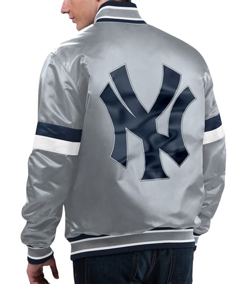 Starter Gray New York Yankees Home Game Jacket