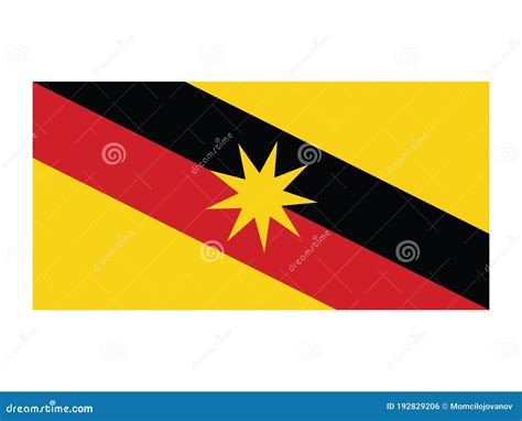 Flag Sarawak Brush Strokes. Flag Sarawak State On Transparent ...