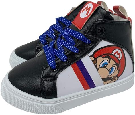 Super Mario Brothers Mario Nintendo Boys Shoes - Lace Up Sneakers (Little Kid/Big Kid) black ...