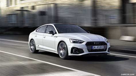 2022 Audi A5 Sportback S Line Competition Plus (Color: Glacier White Metallic) | Front Three-Quarter