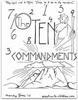 Preschool 10 Commandments Coloring Page A Fun Way To Learn About Gods  sketch template