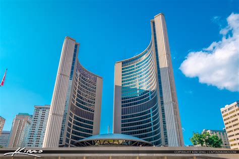 Toronto Canada Ontario Twin Buildings at City Hall | Royal Stock Photo