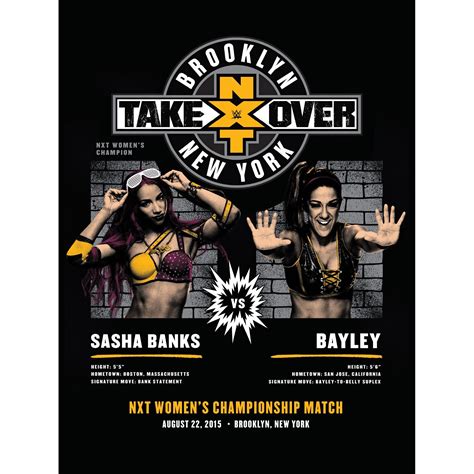 Sasha Banks and Bayley NXT Takeover Brooklyn Poster - Officially ...