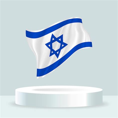 Premium Vector | Israel flag 3d rendering of the flag displayed on the ...