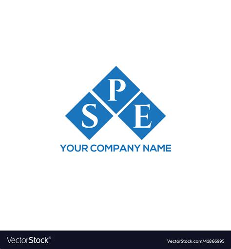 Spe letter logo design on white background Vector Image