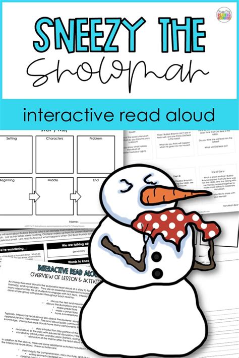 Sneezy the Snowman Read Aloud and Activities | Winter Activities ...