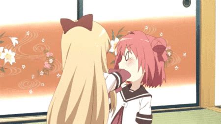 Yuruyuri Akari Kyoko Anime Slap GIF | GIFDB.com