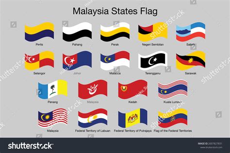 Malaysia States Flag Set Stock Vector (Royalty Free) 2007827831 ...