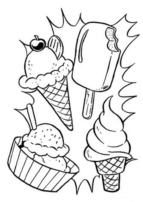 Ice Cream Coloring Pages Free Printable