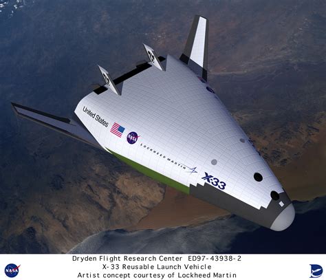 X-33 ED97-43938-2: Computer graphic of Lockheed Martin X-33 Reusable ...