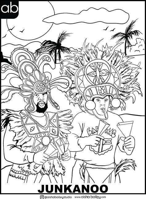 Junkanoo Coloring Page Coloring Pages