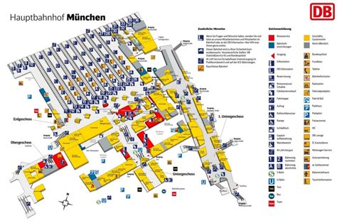 Munich hauptbahnhof map (central train station) - Ontheworldmap.com