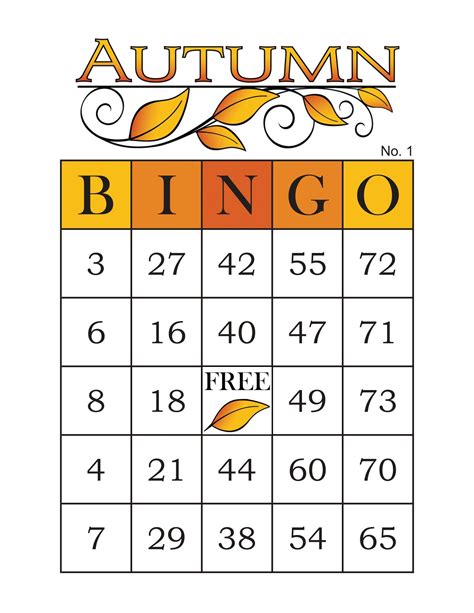 Free Printable Fall Bingo Cards These Have All The Pictures From The Bingo Sheets. - Printable ...