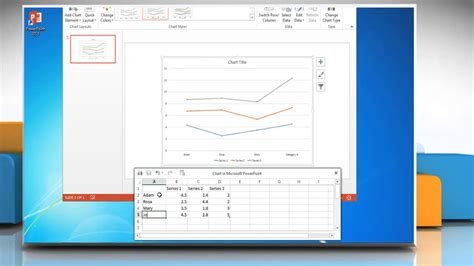 How to make a line graph in PowerPoint 2013 - YouTube