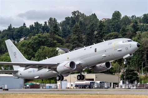 First British P-8 Poseidon Maritime Patrol Aircraft flies for the first time