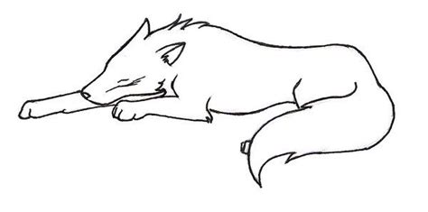 Baby Wolf Drawing Sleeping